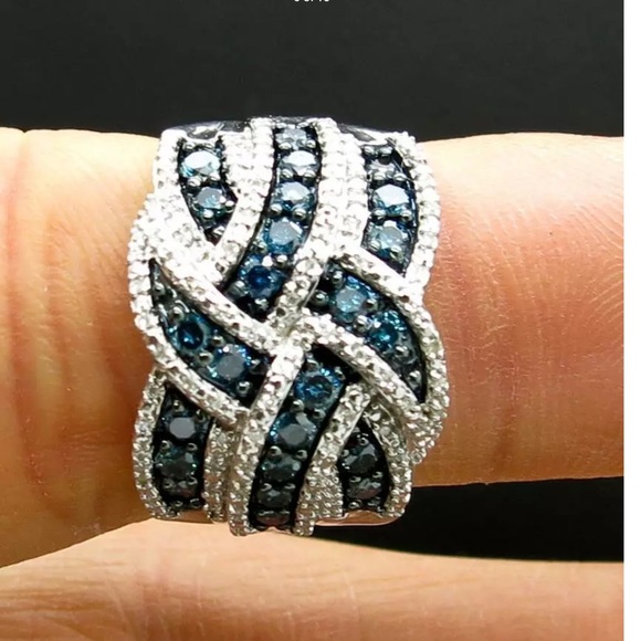 New beautiful sterling silver pave ring - Picture 4 of 5